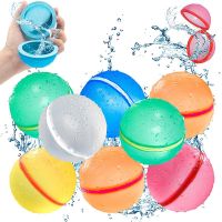 Magnetic Reusable Water Balloons Refillable Water Balloon Quick Fill Self Sealing Water Bomb Splash Balls for Kids Swimming Pool