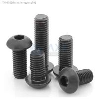 ⊙✸✱ M2 M2.5 M3 M4 M5 M6 M8 M10 Grade 10.9 Alloy Steel Screws Hex Socket Round Head Cap Black Screw Furniture Fastener Bolt