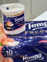 Tempo Prestige Peach กระดาษทิชชู่ชนิดม้วน กลิ่นPeach  สินค้าพรีเมี่ยม ของแท้นำเข้าจากฮ่องกง หอมมาก เหนียวนุ่มมาก จนไม่อยากใช้ยี่ห้อไหนอีกเลย