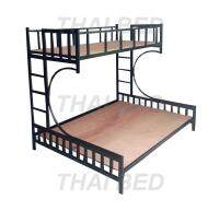 โครงเตียงเหล็ก2ชั้นที่นอนได้ทั้งครอบครัว รุ่น FAMILY Steel bunk bed ( 5F.+3F.)