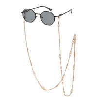 Luxery Fashion Metal Sunglasses Mask Chain Bohemian Letter Charm Face Mask Anti-skid Glasses Chain for Women 7907 with box