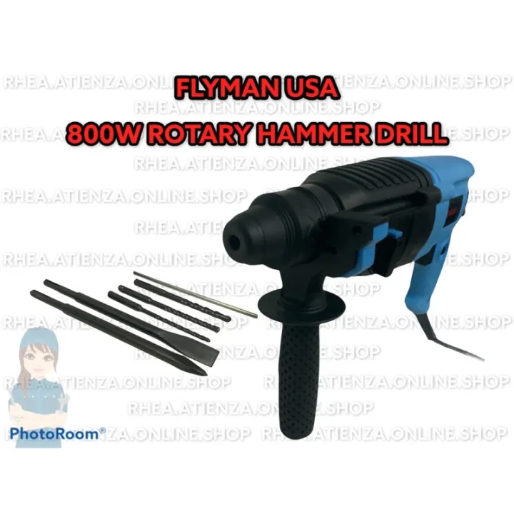 Flyman Rotary Hammer Drill 800 Watts With Free Sds Bits Flyman Tools Original Supplier Made In