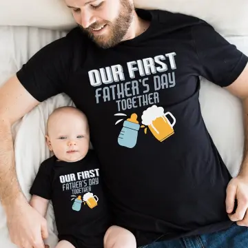 Cute dad and hot sale baby shirts