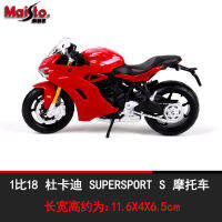1比18美驰图杜卡迪 SUPERSPORT S仿真合金摩托车模型 车摆件