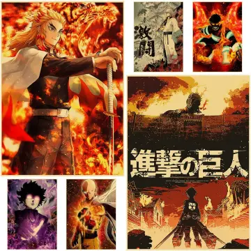 Demon Slayer Mugen Train Anime Poster Manga Art Print Wall Home Room Decor  A3 A4