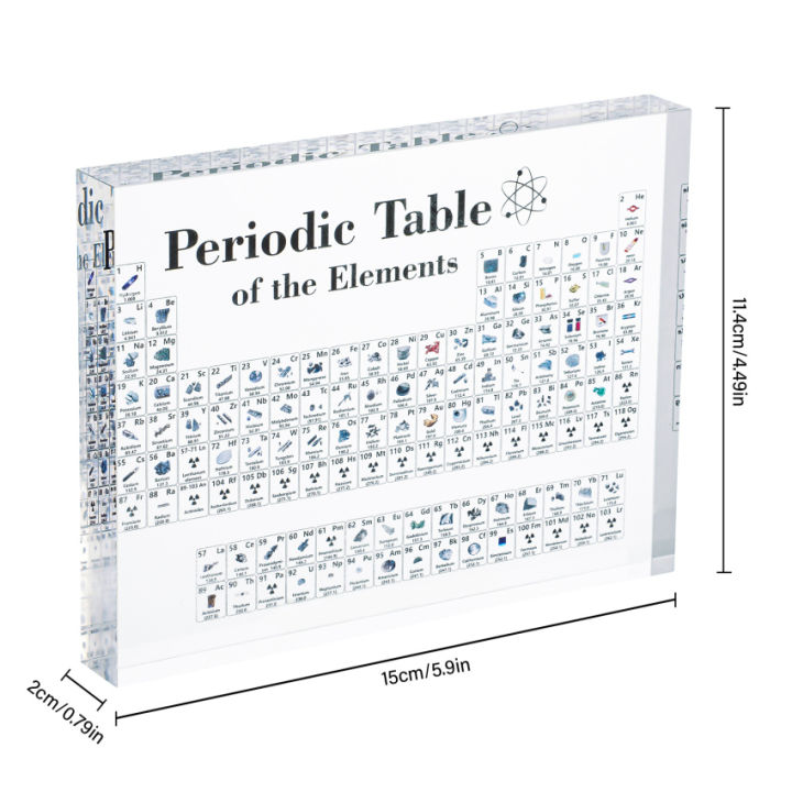 ตารางธาตุขนาดใหญ่ที่มีองค์ประกอบจริงภายในตารางธาตุจริง83องค์ประกอบแสดงตารางธาตุอะคริลิคพร้อมตัวอย่างองค์ประกอบเคมีของขวัญงานฝีมือตกแต่งสำหรับเด็กผู้ใหญ่คุณครู