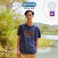 เสื้อยืดผู้ชายเท่ๆ เสื้อยืดผู้ชายวัยรุ่น Outdoor Products U Crew Classic Flock Print outdoor Unisex เสื้อยืดคอกลม เสื้อยืดแขนสั้น Style ODMTS เสื้อยืดผู้ชายเกาหลี