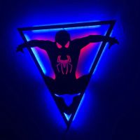 Marvel Spiderman LED Night Light Wall Light Home Decoration Light Superhero Atmosphere Sign Light Childrens Toys Birthday Gift Night Lights