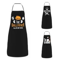 Unisex The Grillfather Bib Apron Adult Women Men Chef Tablier Cuisine for Kitchen Cooking Grill Master Gardening