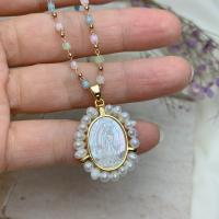 【CW】◘❐▼  New Religiou of Guadalupe Holy Necklace 2021 Freshwater Stone MOP Oval Medal Pendant Jewelry