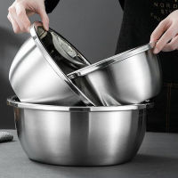 Stainless Steel Mixing bowl  ชามผสมแป้ง แบบหนา ขนาด ชามผสมวัตถุดิบอาหาร ชามสแตนเลสแท้ ถ้วยกลม กะละมังกลม เกรด