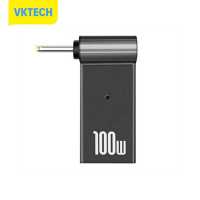 [Vktech] หัวชาร์จโน้ตบุ๊ก PD 100W ตัวแปลง USB ประเภท-C ตัวเมียเพื่อขั้วต่อ DC ตัวผู้