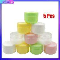 BTVHYA 5Pcs/lot ขนาดเดินทาง ที่วางเครื่องสำอาง เครื่องมือแต่งหน้า ขวดรีฟิล ลิปบาล์ม Jar คอนเทนเนอร์เปล่า กระถางครีมทาหน้า