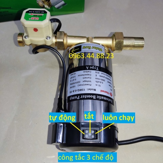 Máy bơm tăng áp cho máy giặt, nóng lạnh, tưới cây - ảnh sản phẩm 7