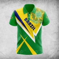 2023 NEW Style Brazil Flag Sport Polo Shirtsize：XS-6XLNew product，Can be customization