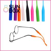 SUN BOX 2pcs 12 สี ยืดหยุ่นสูง แถบยึด เชือกเส้นเล็ก ห่วงโซ่แว่นตา เชือกร้อยแว่นกันแดด สายแว่นตาซิลิโคน กันลื่น