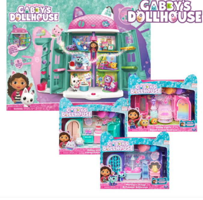 [100 Authentic] Gabby's Dollhouse with 3 Extension Sets Dollhouse