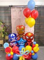 hyfvbujh❂❦✶  49/50/51 Superhero Ironman Foil Mylar Birthday Decorations Baby Shower Supplies