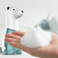 2021Automatic Liquid Soap Dispenser USB Touchless Cartoon Bear Induction Children Hand Sanitizer Foam Soap Dispenser for Bathroom