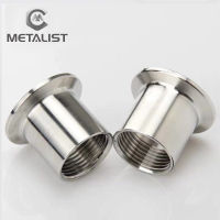 Metalist 1/2 "-3" Ss304 Dn15-dn65สุขภัณฑ์สแตนเลสเกลียวตัวเมียชนิดไตรแคลมป์ Fiting Pipa