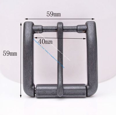 59x59MM (INNER 40 MM) Antiqued Black Quality Solid Single Prong Roller Belt Buckle Fit Belt Strap