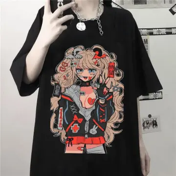 Vintage Anime Cartoon T Shirt Women Clothes Gothic Tshirt Streetwear Print  Loose Tops Korean Summer Black Tshirt  Tshirts  AliExpress