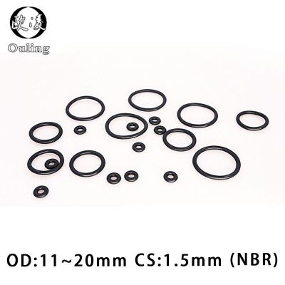 50PCS/lot Rubber Ring NBR Sealing O-Rings CS1.5mm OD11/11.5/12/12.5/13/13.5/14/14.5/15/16/17/18/19/20mm O Ring Seal Gasket Ring Gas Stove Parts Access