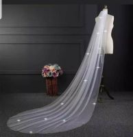 HOT wedding veil 1 layer crystal diamond inlaid accessories bridal