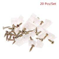 20Pcs/Lot 45 Degree Angle Plastic Corner Bracket Block For Furniture Closet Back Panel W/ Screws