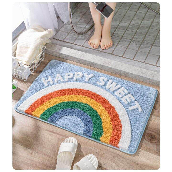 door-mat-พรมเช็ดเท้ากันลื่นอย่างดี-พรมเช็ดเท้า-พรมกันลื่น-พรมแต่งห้อง-ขนแน่น-นุ่มพิเศษ-ซับน้ำได้ดี-ซักได้-40x60cm-ก้นยาง-tpr-ไมโครไฟเบอร์-พรมเช็ดเท้ากันลื่นซับน้ำอย่างดี-พรมตกแต่งห้อง-พรมตกแต่งบ้าน-เห