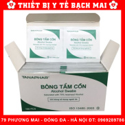 Bông Tẩm Cồn TANAPHAR - Gạc Tẩm Cồn Alcohol swabs Hộp 100 Miếng