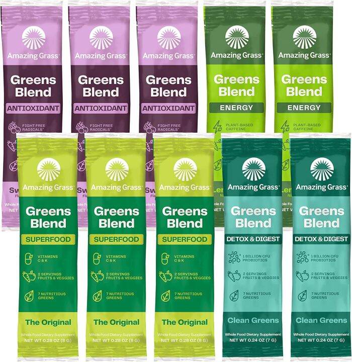 ผงผักออร์แกนิก-วิตามินและแร่ธาตุรวมมากกว่า-20-ชนิด-greens-blend-superfood-240-g-amazing-grass