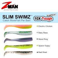 【hot】✇❅ Original ZMAN SLIM SWIMZ Fishing Lures Soft Baits 6.4cm/7.7cm 6pcs/bag Catch Per Bait 10X Tough Elaztech Worm