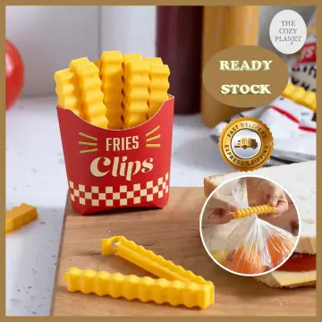 12pcs Sealing Clip French Fry Shape Buckle Closure Food Bag Clip