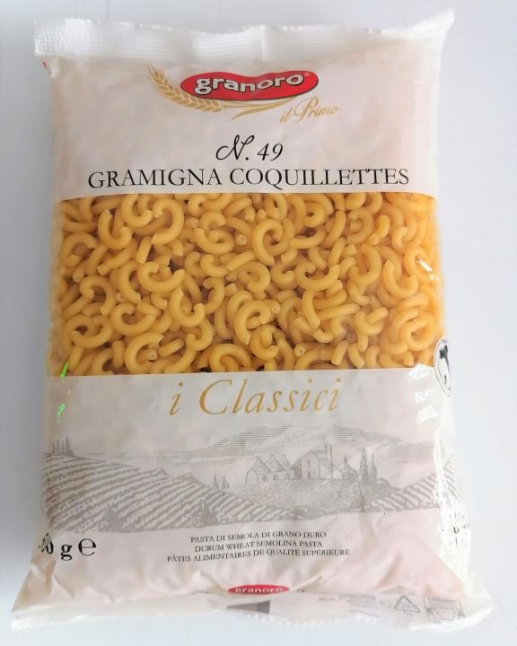 Gói 500g – Số 49] NUI NHỎ CHỮ C [Italia] GRANORO No 49 Gramigna  Coquillettes Pasta 