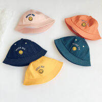 2022 Spring New Kids Hat Fashion Letter Smile Dome Denim Sunhat