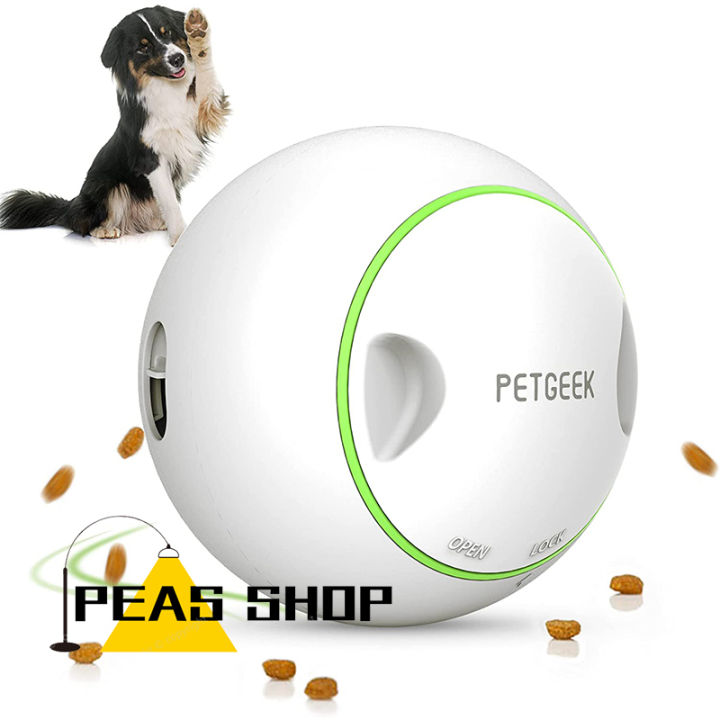 PETGEEK petgeek interactive dog treat ball, automatic treat dispensing dog  toys slow feeder, electronic dog puzzle toys for iq traini