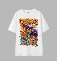 One Piece ฤดูใบไม้ร่วงอะนิเมะ One Piece Lufly เสื้อยืดฤดูใบไม้ร่วง เสื้อยืดผ้าฝ้ายฤดูใบไม้ร่วง S-5XL