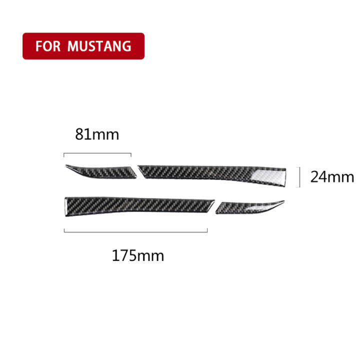 สติกเกอร์ตกแต่ง4d-คาร์บอนไฟเบอร์-ford-mustang-2015-2019สำหรับรถยนต์สติกเกอร์ติดขอบกระจกมองหลังด้านข้าง