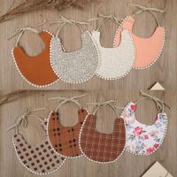 【CW】 1 Pc Baby Cotton Embroidery Side Bibs Toddler Saliva Feeding Burp Cloths Newborn