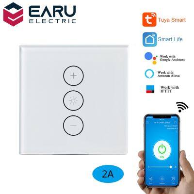 【Worth-Buy】 Eu Wifi สมาร์ทหน้าจอโทรศัพท์ Wall ไฟระบบสัมผัส Sakelar Peredup Smart Life Tuya แอปรีโมทคอนโทรลสำหรับ Alexa Google Home