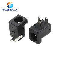 10Pcs 5.5X2.1มม. DC-005สีดำ DC Power Jack Socket DC Connectors Supply Barrel-Type มุมขวา PCB Mount Terminal