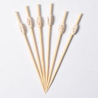 100Pcs Disposable Bamboo Picks Sushi Fork Cocktail Handmade Toothpicks Cupcake Fruit Fork Salad Vegetable Sticks Toothpick