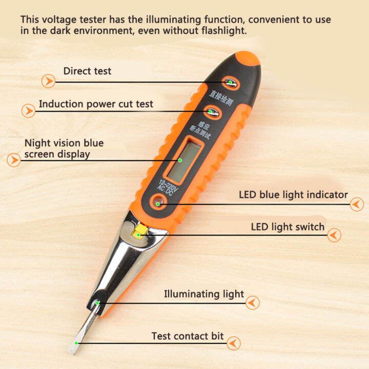 Digital Voltage Tester Voltage Tester LED Display for Wire Circuit Test