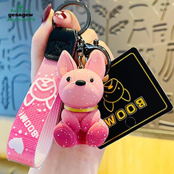 1pc French Bulldog Keychain For Women Cute Animal Cartoon Design Couple  Gift Backpack Pendant