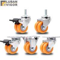 Double Row Nylon Casters With Double Wheels High Load-Bea Industrial Wheels Wear-Resistant 1.5Inch 2Inch  Anti-Corrosion