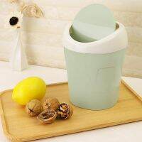 ☞❃✢ Mini Trash Can Plastic Flip Lid Garbage Bin Home Office Table Dustbin Practical Dormitory Trash Bin Kitchen Garbage Organizer