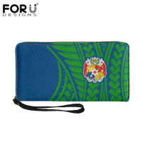 FORUDESIGNS Polynesian Tribe Pattern Womens Wallet Fashion Leather Coin Money Purse for Teenager Girls Travel Card Holder