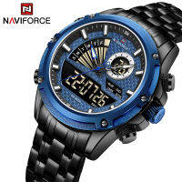 2023 NAVIFORCE นาฬิกายี่ห้อสำหรับผู้ชายกีฬาควอตซ์ทหารกันน้ำนาฬิกาข้อมือชายสแตนเลสดิจิตอล Clcok R Eloj Hombre