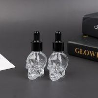 ；‘。、’ 15/30Ml New Skull Shape Glass Dropper Bottle For E-Juice Head Glass Eliquid Dropper Glass Bottles